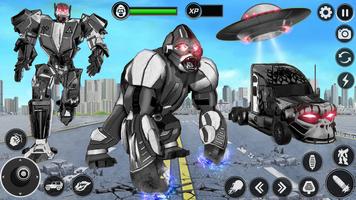 Angry Gorilla Robot Truck Game 截图 1