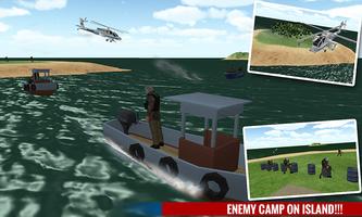 Police Boat Shooting Games 3D capture d'écran 1