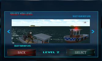 Police Boat Shooting Games 3D capture d'écran 2
