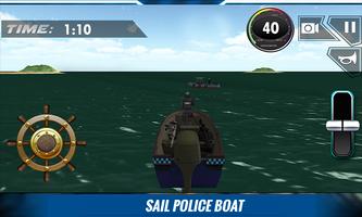 Police Boat Shooting Games 3D capture d'écran 3