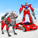 US Police Dog Robot Car Game APK
