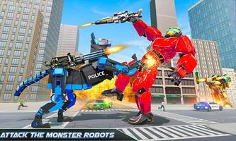 US Police Dog Robot Car Game plakat