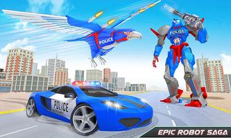 Flying Eagle Robot Car Games اسکرین شاٹ 1