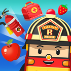 Robocar Poli Red Color Game - Painting, Color icône