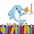 Dolphins coloring pages icon
