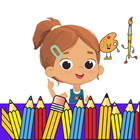 Girls Coloring-icoon