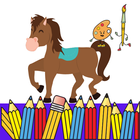 Horse coloring pages আইকন