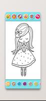 Doll Coloring Book for kids ภาพหน้าจอ 2
