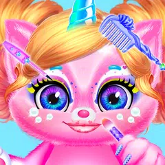 download Little Unicorn Baby Kitty Hairs Daily Caring Salon XAPK