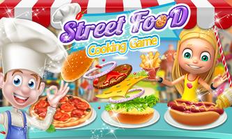 Street Food Pizza Maker & Burger Shop Kochen Spiel Plakat