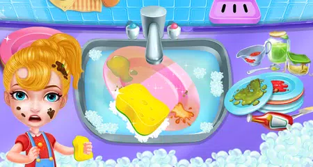 Girl home cleaning fun XAPK download