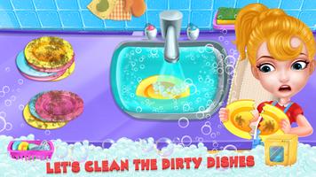 保持你的房子清潔-女孩家庭清理遊戲 截圖 3