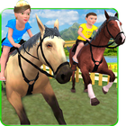 Kids Mountain Horse Rider Race أيقونة