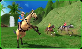 Kids Mountain Horse Rider Race screenshot 2