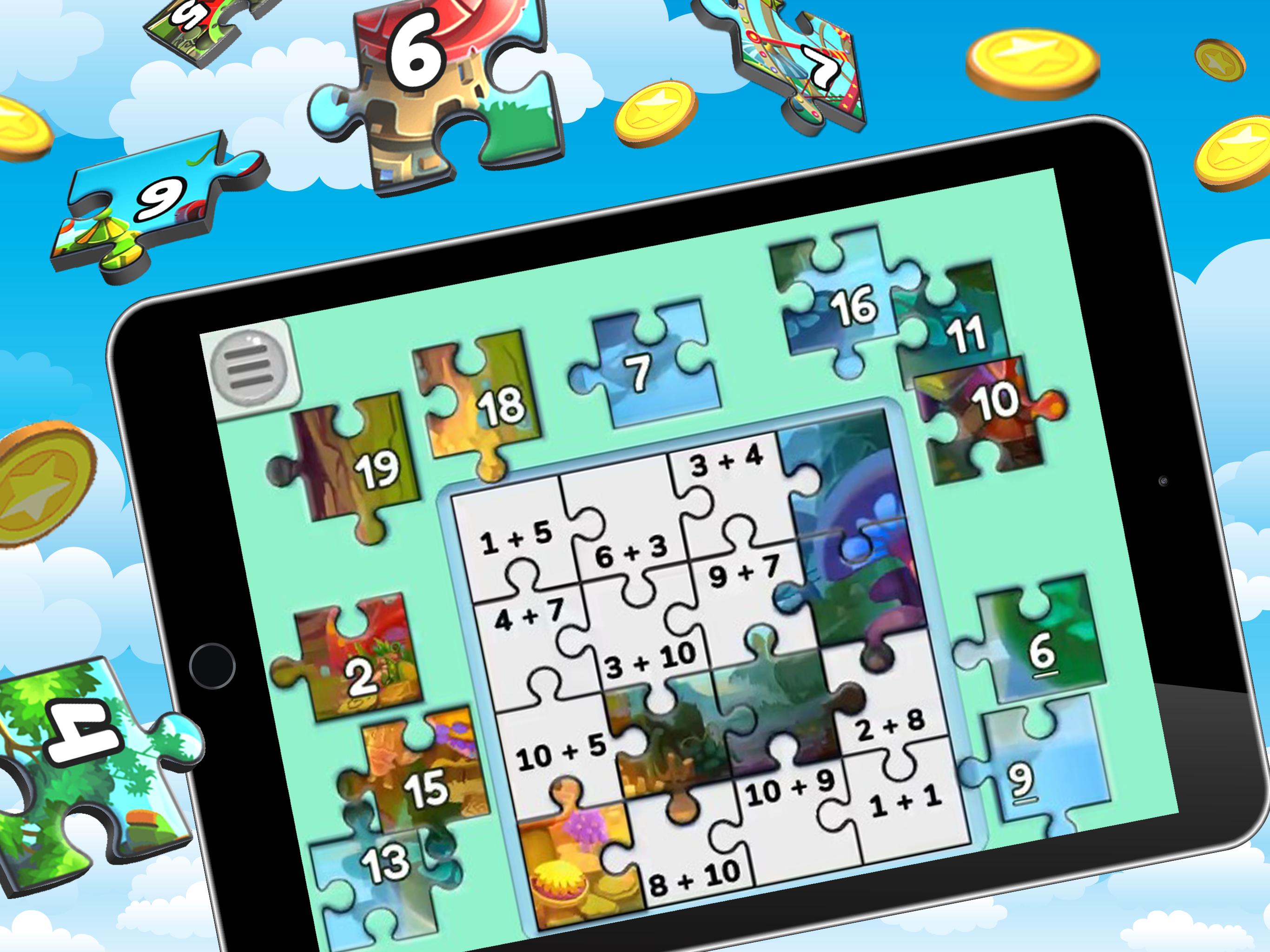 Jigsaw Puzzles الضرب ، القسمة ، الجمع ، لعبة الطرح للأطفال للحصول على تنزيل Android Apk