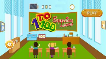1 to 100 spelling game kids الملصق