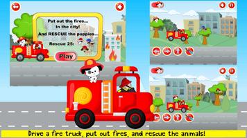 Firefighters & Fireman! Firetruck Games for Kids Affiche