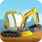 Kids construction vehicles أيقونة