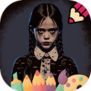 Wednesday Addams Coloring Game APK