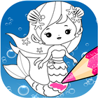 Mermaid Princess Coloring Book icon