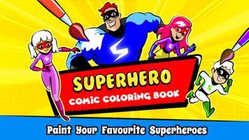 Superhero Coloring Book Games 포스터