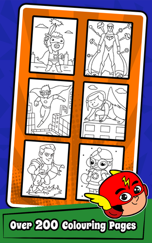 superhero coloring book game  comics drawing book apk 138