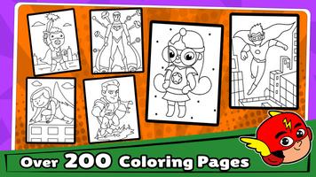 Superhero Coloring Book Games capture d'écran 2