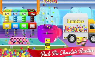 usine de bonbons au chocolat: machine à pain bar Affiche