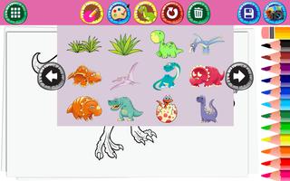 Páginas para colorear de dinosaurios captura de pantalla 2