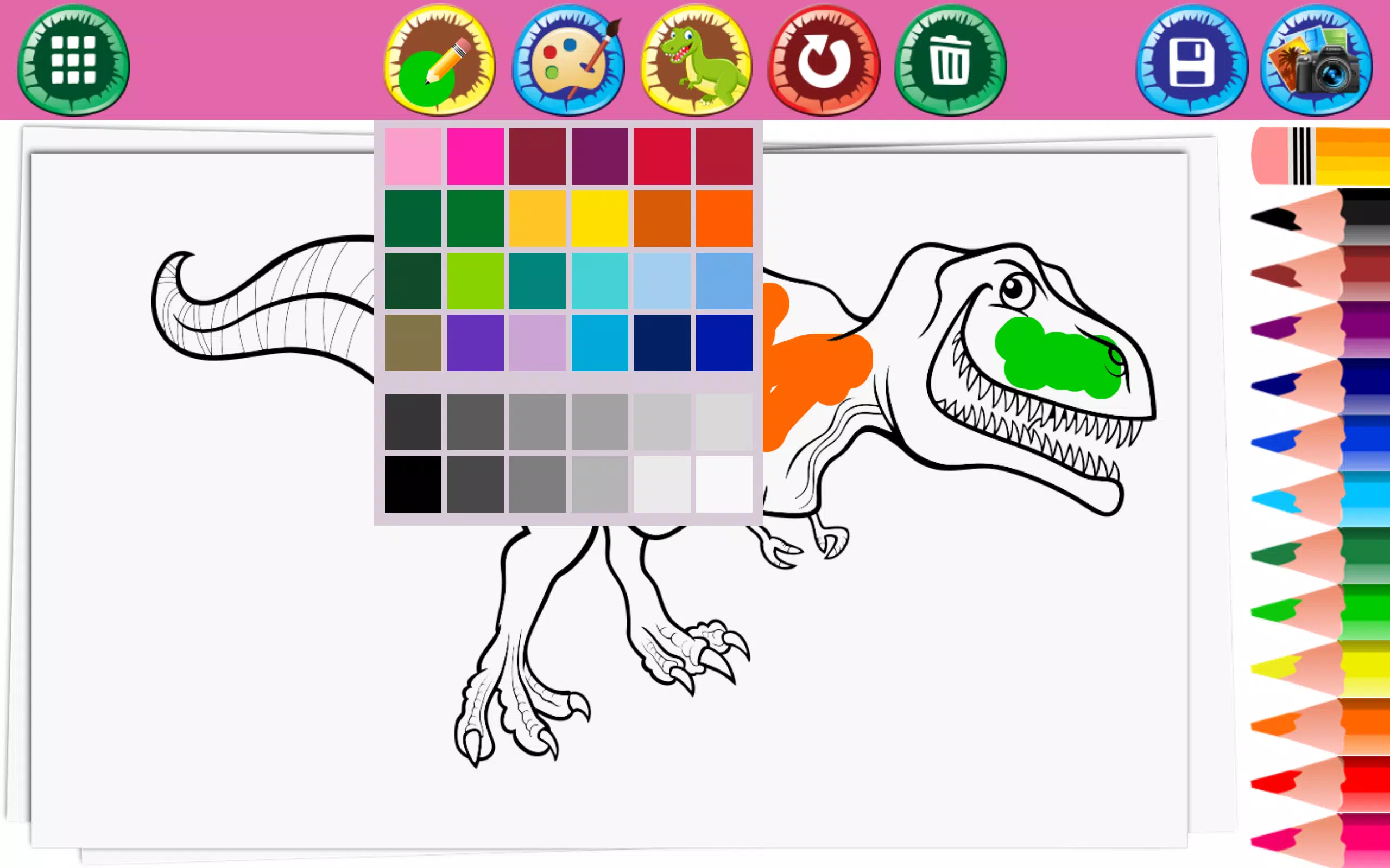 Download do APK de Dinossauros: Colorir - Jogo Grátis para