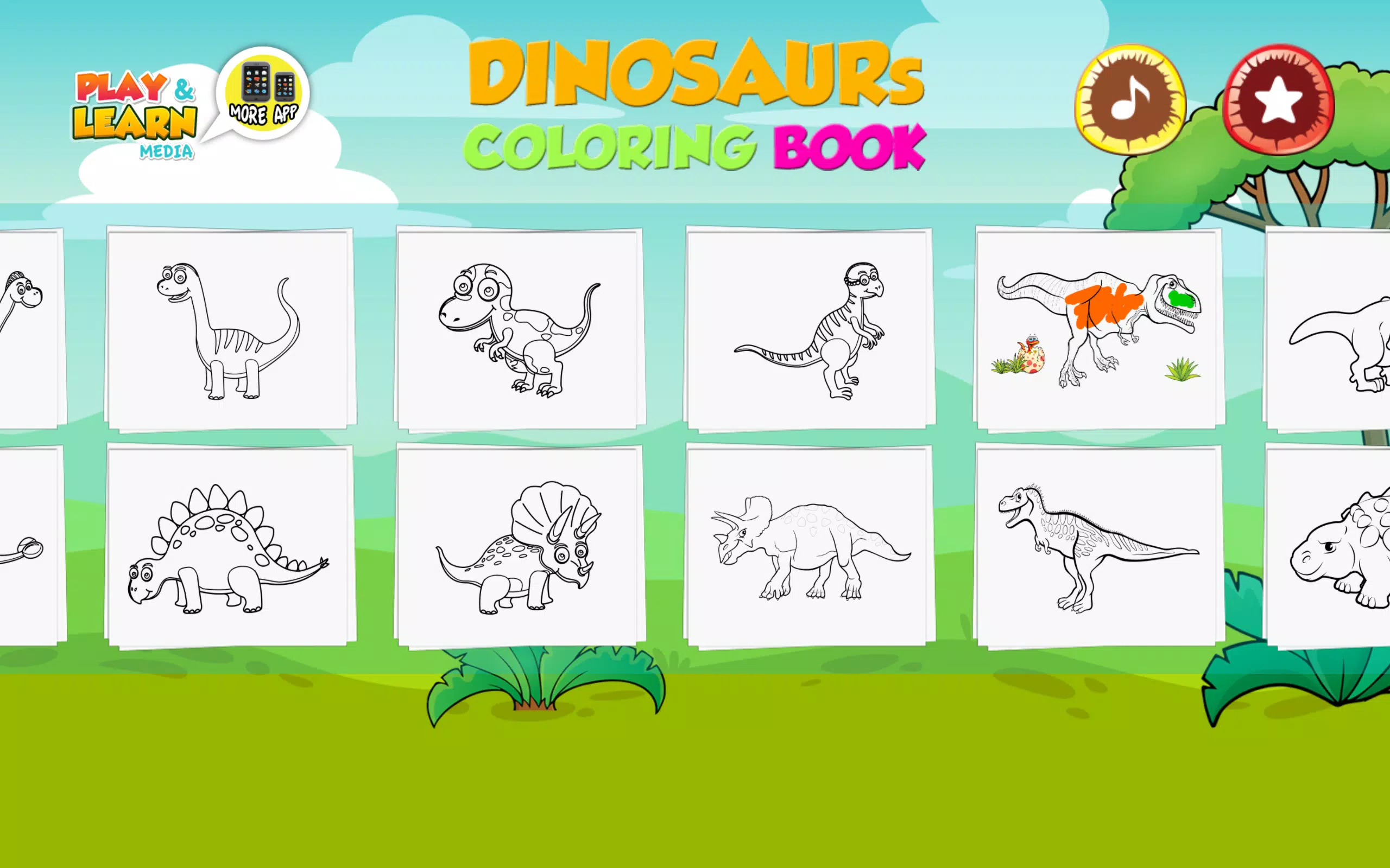 Download do APK de Dinossauros: Colorir - Jogo Grátis para