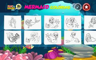 Jogos de Sereia para Colorir Cartaz