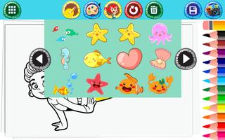 Jogos de Sereia para Colorir imagem de tela 2