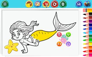 Jogos de Sereia para Colorir imagem de tela 3