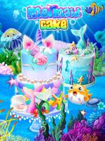 Unicorn Mermaid Cake Affiche