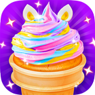 Unicorn Cupcake Cone - Trendy Rainbow Food icône