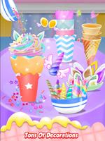 Unicorn Cupcake Cone - Trendy Rainbow Food capture d'écran 2