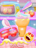 Unicorn Cupcake Cone - Trendy Rainbow Food capture d'écran 3