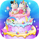 Unicorn Wedding Cake - Trendy Rainbow Party APK