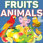 儿童水果，儿童动物，数字，颜色，蔬菜和儿童ABC 图标