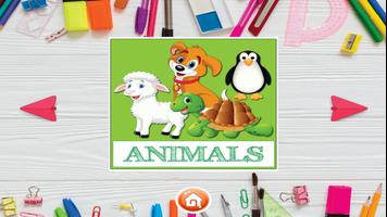 Poster Frutta per bambini, animali, numeri, colori, ABC