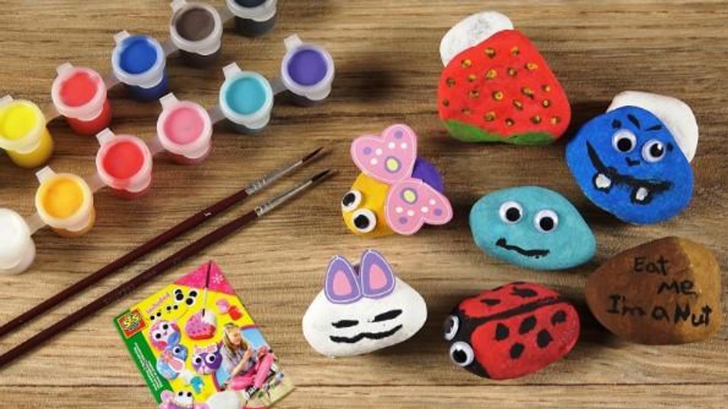 kids painting rocks art