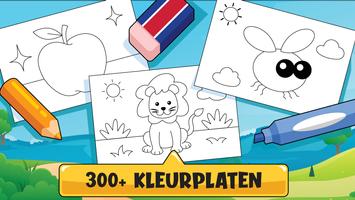 Kleurboek kinderen: kleur leer-poster