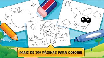 Crianças Colorir Livro Cartaz