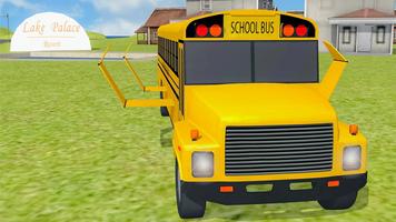 Flying School Bus simulator-poster