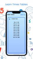 Math Multiplication Tables تصوير الشاشة 1