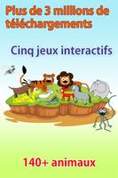 Zoo pour enfant,jeux d'animaux Affiche