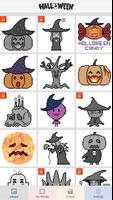 Halloween Color By Number Scary Coloring Pixel Art ポスター