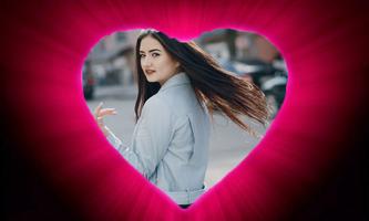 Neon Heart Photo Frame পোস্টার