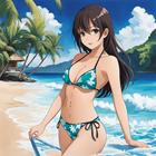 Bikini Anime Girls Wallpaper आइकन